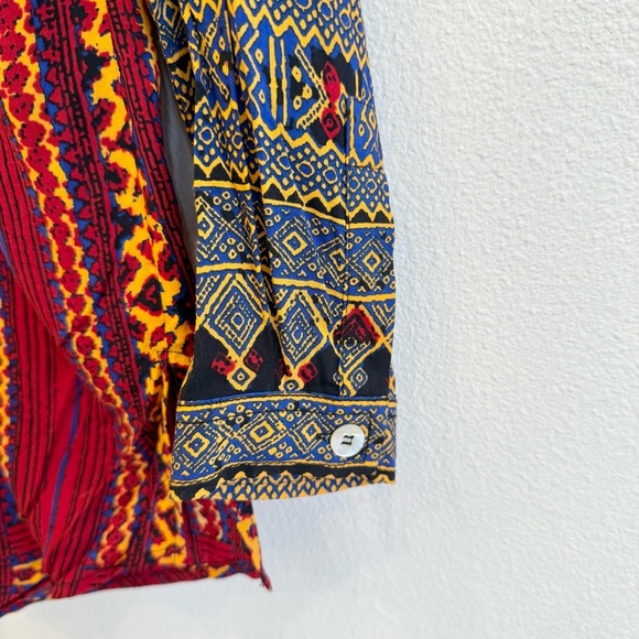 Plenty By Tracey Reese Women’s Vibrant Tribal Printed Button Down Blouse Size XS - Picture 6 of 15